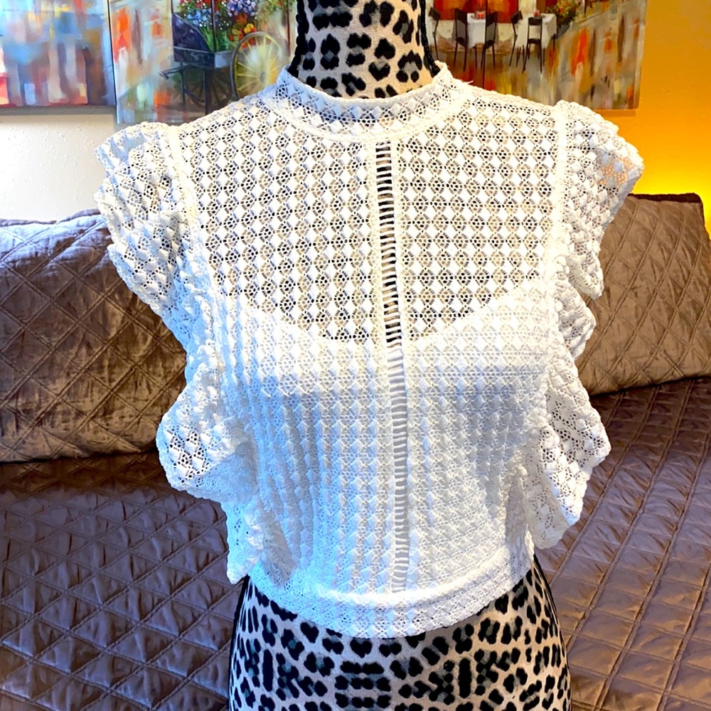 Embroidered crop top